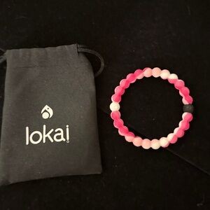 Lokai Beaded Bracelet Pink and White-Gently Preowned